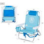 AKTIVE Silla de playa plegable con mochila, cojín y bolsillo
