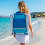 AKTIVE Silla de playa plegable con mochila, cojín y bolsillo