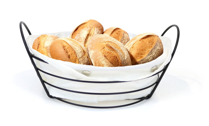 My Bar Panera Metal Tela Blanca Redonda 23 cm x 26 cm x 7 cm (12 Unidades)