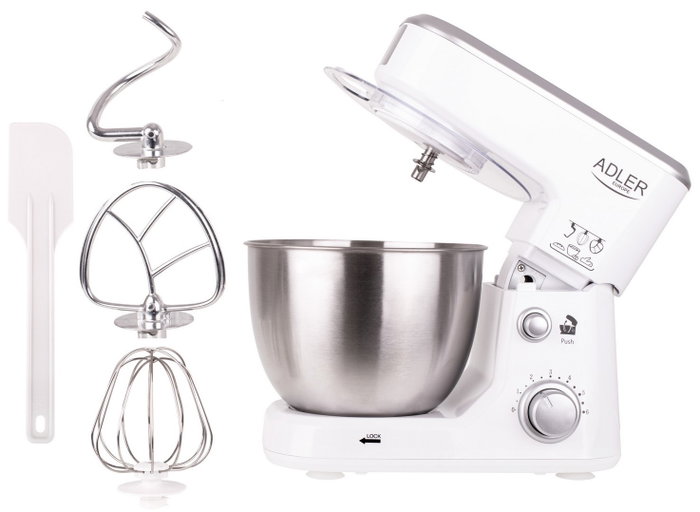 Adler Batidora amasadora AD4216 Blanca 1000 W 4 L Adler Batidora amasadora AD4216 Blanca 1000 W 4 L