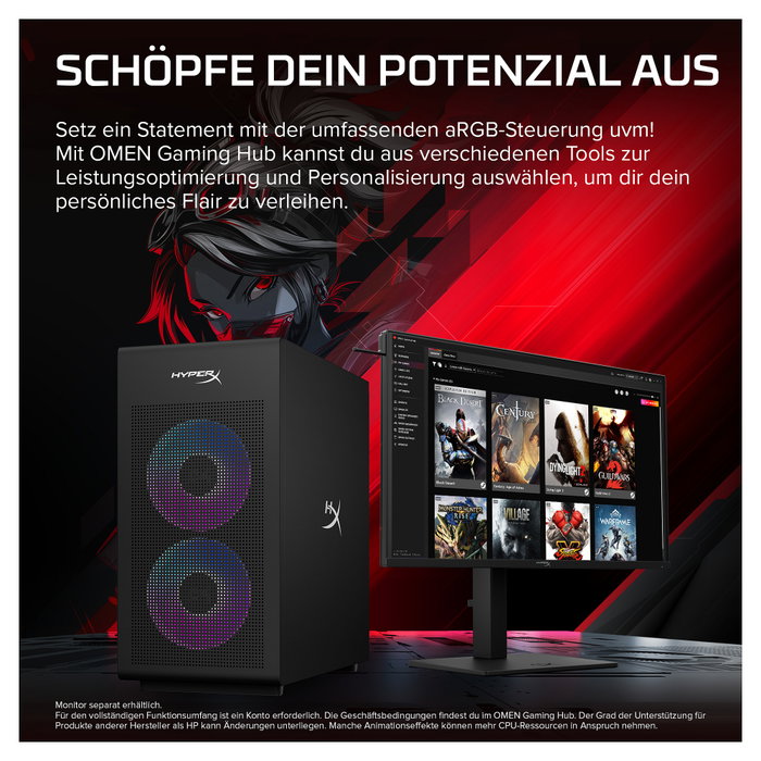 HP HyperX OMEN GT18-0171ng CU7 Desktop Gaming PC con 32GB RAM, 1TB SSD y RTX 5080 HP HyperX OMEN GT18-0171ng CU7 Desktop Gaming PC con 32GB RAM, 1TB SSD y RTX 5080