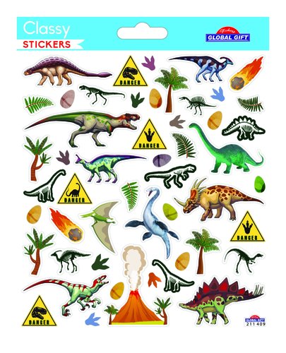 Stickers Grupo Global Gift Bolsa 1H Classy Dinosaurios Stickers Grupo Global Gift Bolsa 1H Classy Dinosaurios