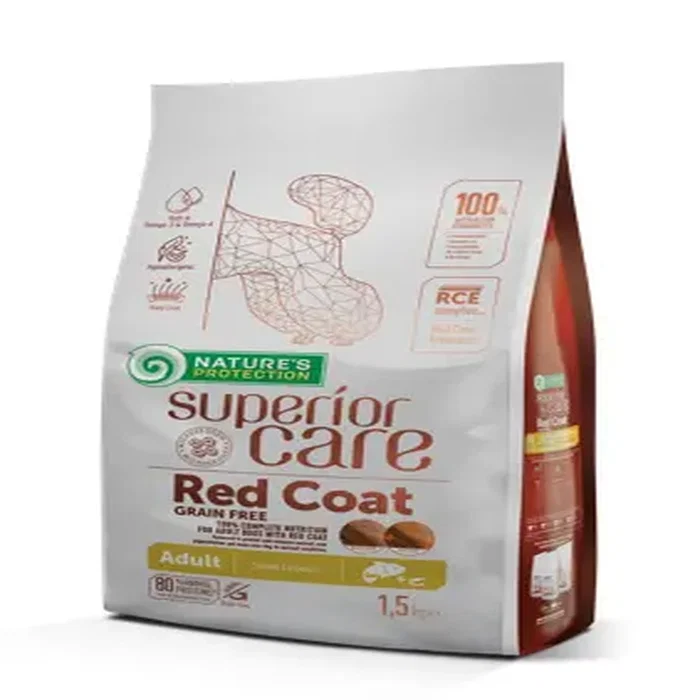 Nature's Protection Red Coat Adult Small Grain Free Salmon 1,5kg Nature's Protection Red Coat Adult Small Grain Free Salmon 1,5kg