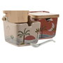 DKD Home Decor Azucarero Dolomite y Bambú CALIMA 2 Surtido