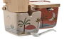 DKD Home Decor Azucarero Boho Terracota Beige 11 x 8 x 10.5 cm (2 Unidades)