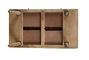 DKD Home Decor Mesa de Centro de Mango y Ratán con Rejilla, 115x60x46 cm, Natural