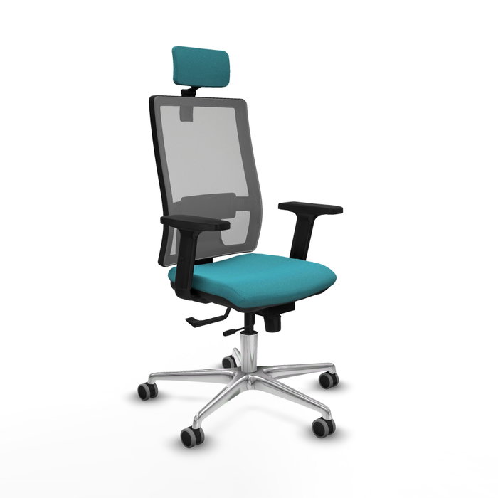 PIQUERAS Y CRESPO Silla de oficina Horna con mecanismo Sincro/Traslack Turquesa y Gris PIQUERAS Y CRESPO Silla de oficina Horna con mecanismo Sincro/Traslack Turquesa y Gris