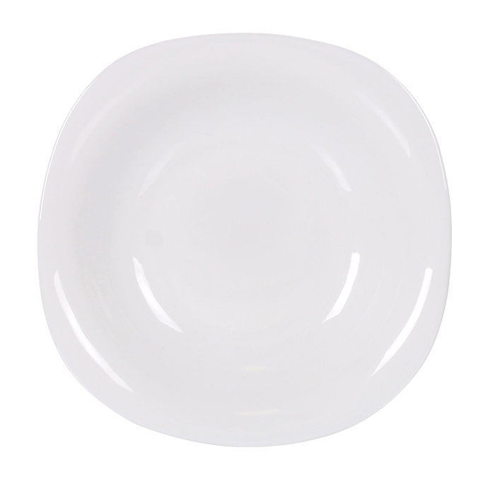 La Mediterranea Vajilla 12 Piezas Cuadrada Opal Colección Palaos Platos 28 cm 23 cm 21.5 cm (2 Unidades)