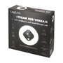 LogiLink Webcam FHD con campo de visión de 76°, doble micrófono, enfoque automático, anillo de luz y trípode
