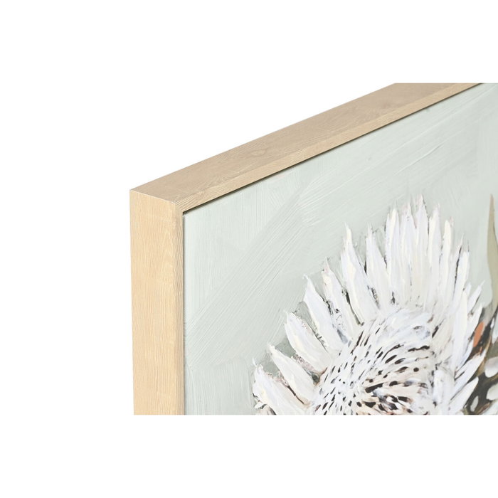 DKD Home Decor Cuadro Lienzo Verde Amarillo 83 x 83 x 4.5 cm (2 Unidades)