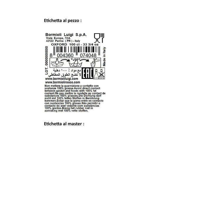 Botella Vidrio Oxford Bormioli Rocco 1 L