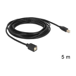 DeLOCK Cable de extensión USB 2.0 B Macho a Hembra 5m