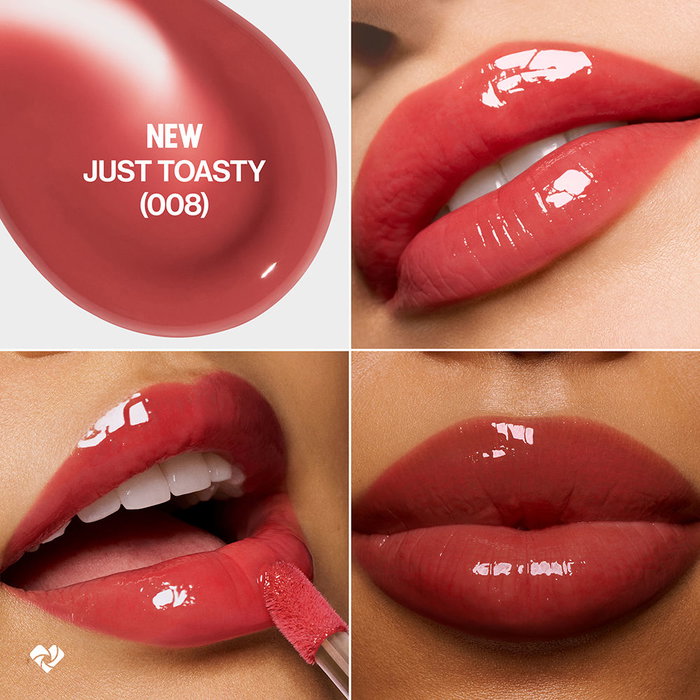 Revlon Super Lustrous Glimmer Aceite Labial #008 Just Toasty 3.8 ml, Hidratación Instantánea con Escualano Vegetal, Aplicador Suave