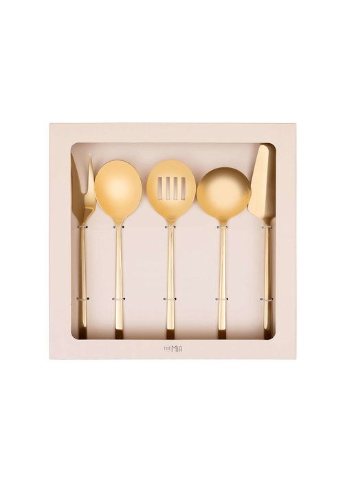 Hermia CKB0255 Juego de Servicio de Cocina 5 Piezas Acero Inoxidable Acabado Dorado