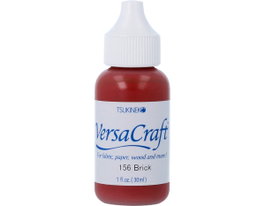 Tsukineko Tinta VERSACRAFT para textil color ladrillo 30ml Bote cánula