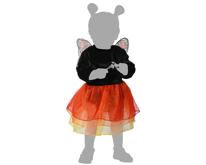 Atosa Disfraz Mariposa Naranja con Alas para Bebé Niña 12-24 Meses (Vestido y Alas)提取