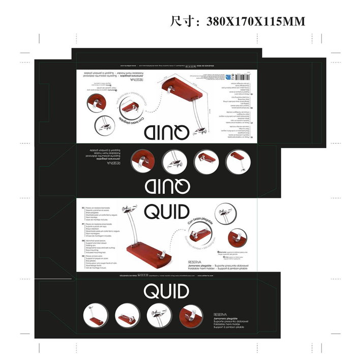 Quid Jamonero Plegable Reserva 36,5x16x5 cm (8 Unidades)