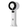NK Ventilador de mano recargable con enfriador y almohadilla de refrigeración semiconductor, ABS, 3000 mAh, blanco