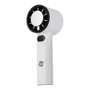 NK Ventilador de mano recargable con enfriador y almohadilla de refrigeración semiconductor, ABS, 3000 mAh, blanco