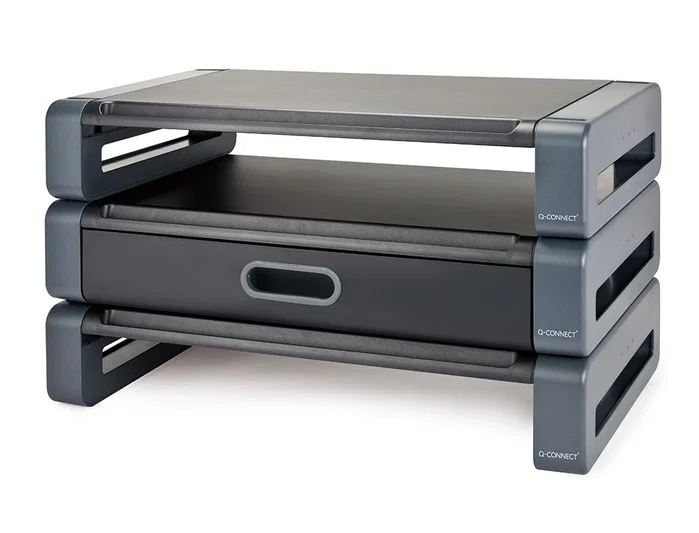 Q-connect Soporte deluxe para monitor con cajón 486x276x96 mm