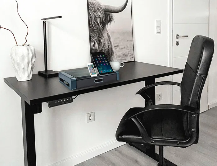 Q-connect Soporte deluxe para monitor con cajón 486x276x96 mm
