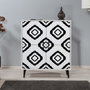 Hanah Home Armario Multiusos 95x111x36cm Tablero Partículas Melaminado Blanco y Negro