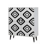 Hanah Home Armario Multiusos 95x111x36cm Tablero Partículas Melaminado Blanco y Negro