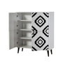 Hanah Home Armario Multiusos 95x111x36cm Tablero Partículas Melaminado Blanco y Negro