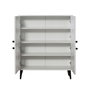 Hanah Home Armario Multiusos 95x111x36cm Tablero Partículas Melaminado Blanco y Negro
