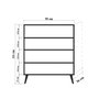 Hanah Home Armario Multiusos 95x111x36cm Tablero Partículas Melaminado Blanco y Negro