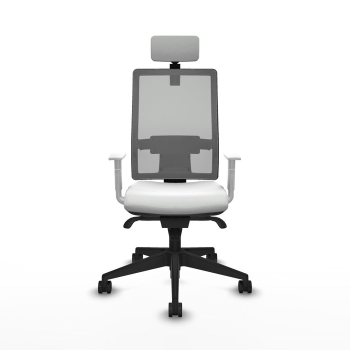 PIQUERAS Y CRESPO Silla de oficina Horna con mecanismo Sincro, Blanco y Gris