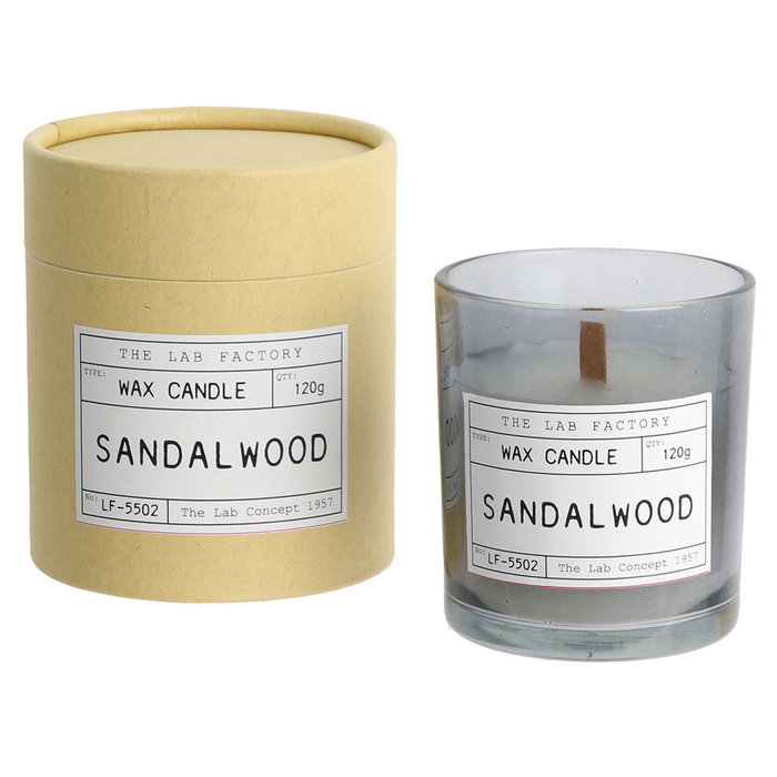 Home Deco Factory Vela Cera 120G Apothicaire Vaso Cristal Mecha Madera Aromas Variados