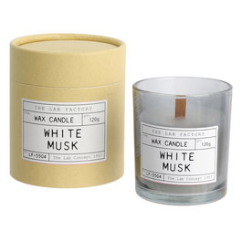 Home Deco Factory Vela Cera 120G Apothicaire Vaso Cristal Mecha Madera Aromas Variados