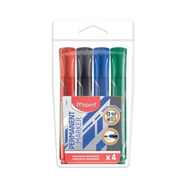 Marcador Permanente Maped Jumbo Conico 2 Mm. Bolsa De 4 (Set de 12)