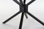 DKD Home Decor Mesa Redonda Comedor Loft Natural Negro Mango Metal 127x127x75 cm