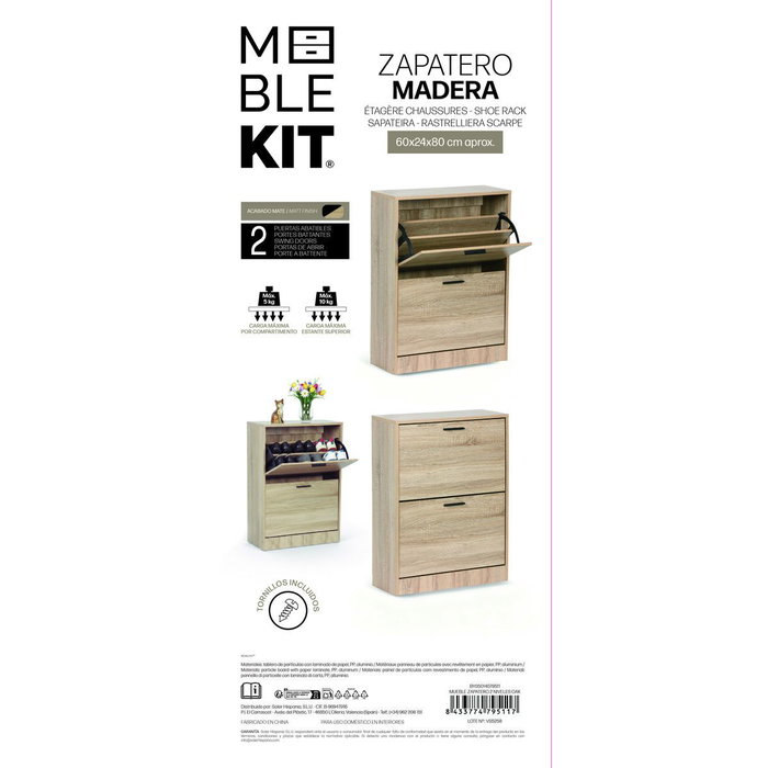 Moblekit Mueble Zapatero 2 Niveles ARVID