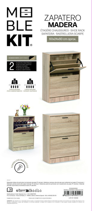 Moblekit Mueble Zapatero 2 Niveles ARVID