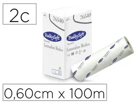 Blanca Rollo Papel Camilla Liso 2 Capas 0,60 cm x 100 mt