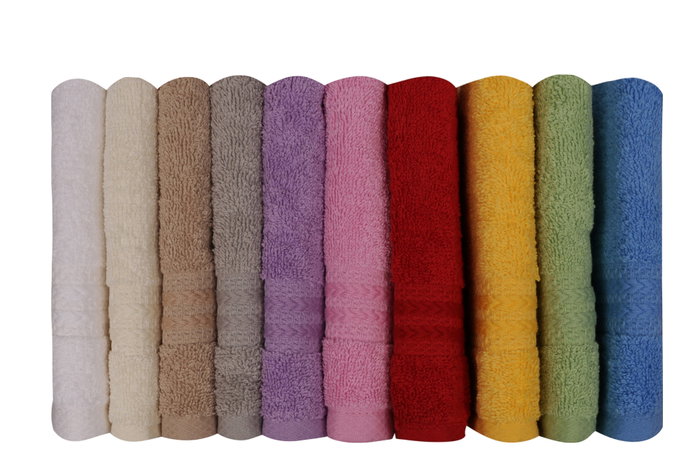 Mijölnir Juego de Toallas de Lavado (10 Piezas) 100% Algodón 500 gr/m² 30 x 50 cm Arcoíris Lujosas Suaves