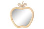 DKD Home Decor Espejo de Ratán y Cristal Manzana Natural 43x4x50 cm