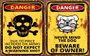 DKD Home Decor Decoración de pared metal 20x1x25 Danger surtido de 2