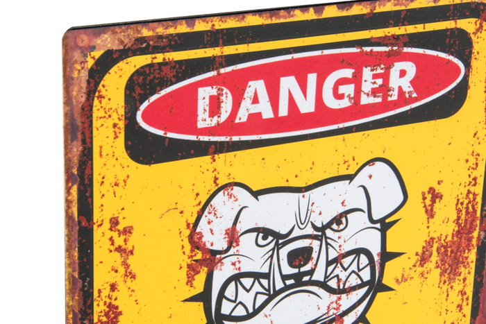 DKD Home Decor Decoración de pared metal 20x1x25 Danger surtido de 2