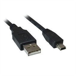 SHARKOON Cable USB 2.0 Tipo A a Mini USB B 0.5 Metros Negro - 0.5m Schwarz