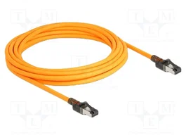 DeLOCK Cable de red Cat.6A S/FTP 5 m con función Self Tracing naranja
