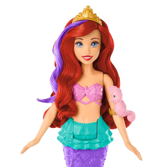 Mattel Disney Princess Ariel Muñeca Cambia Color Y Nada HPD43 +3 Años Inspirada En La Sirenita