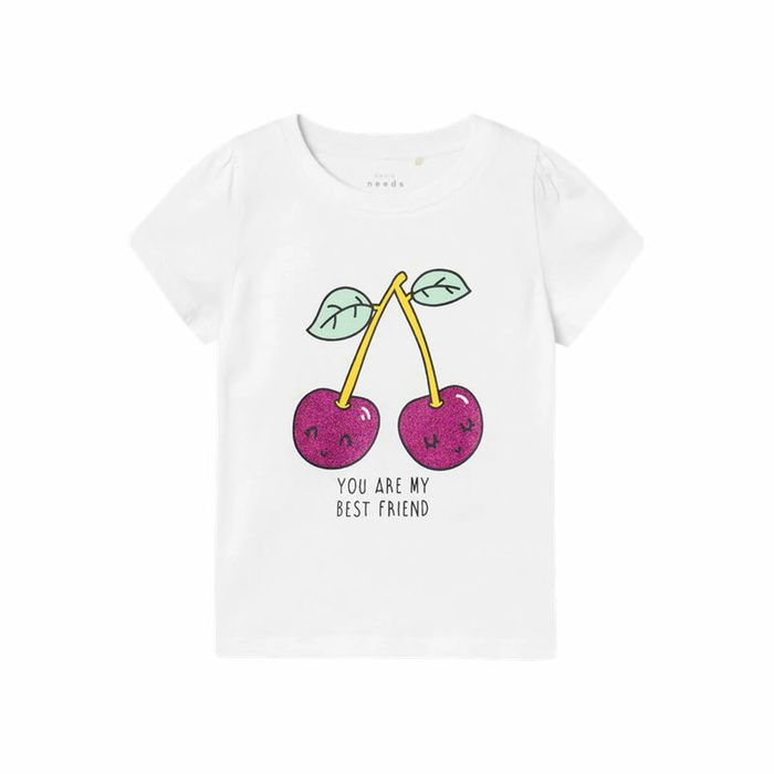 Camiseta de Manga Corta Infantil Name It Nmfvibeke Capsl Blanco Camiseta de Manga Corta Infantil Name It Nmfvibeke Capsl Blanco