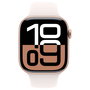 Apple Watch Series 10 GPS + Cellular 46mm Caja de Aluminio Oro Rosa con Correa Deportiva Light Blush - M/L, 64 GB, OLED, iOS, watchOS 11