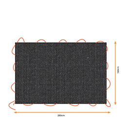 Black+Decker Lona para remolque negra 1,6x2,5m