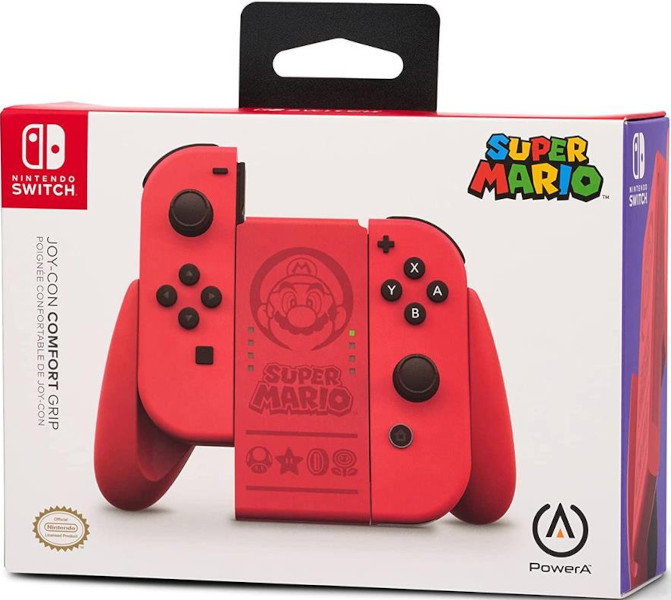 Power A Joy-Con Agarre Confort Super Mario Rojo Power A Joy-Con Agarre Confort Super Mario Rojo