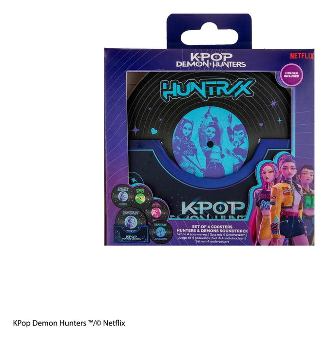 Cinereplicas Las guerreras K-pop Juego de 4 Posavasos Hunters & Demons Soundtrack